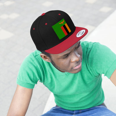 ZAMBIA Unisex Flat Bill Hat