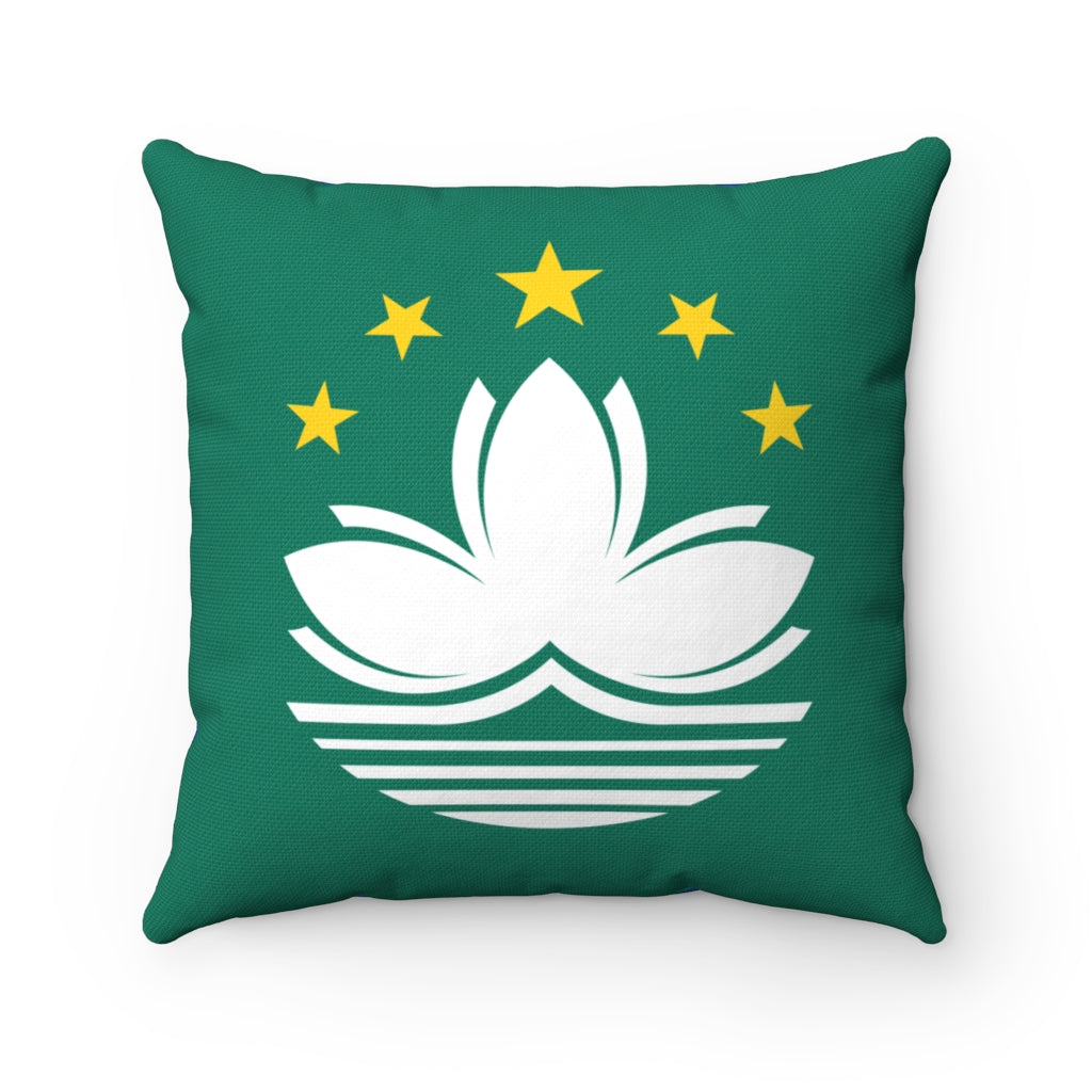 Macau flag Spun Polyester Square Pillow