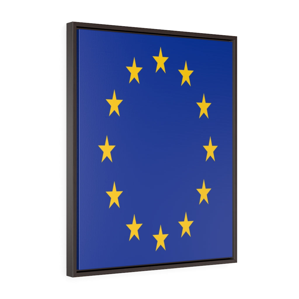 EUROPE Vertical Framed Premium Gallery Wrap Canvas