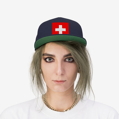 SWITZERLAND Unisex Flat Bill Hat