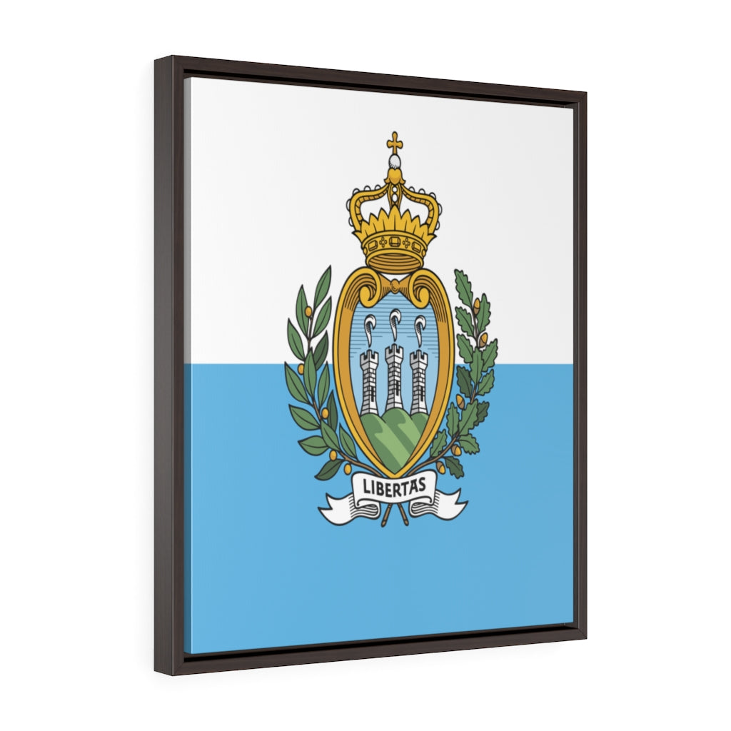 SAN MARINO Vertical Framed Premium Gallery Wrap Canvas