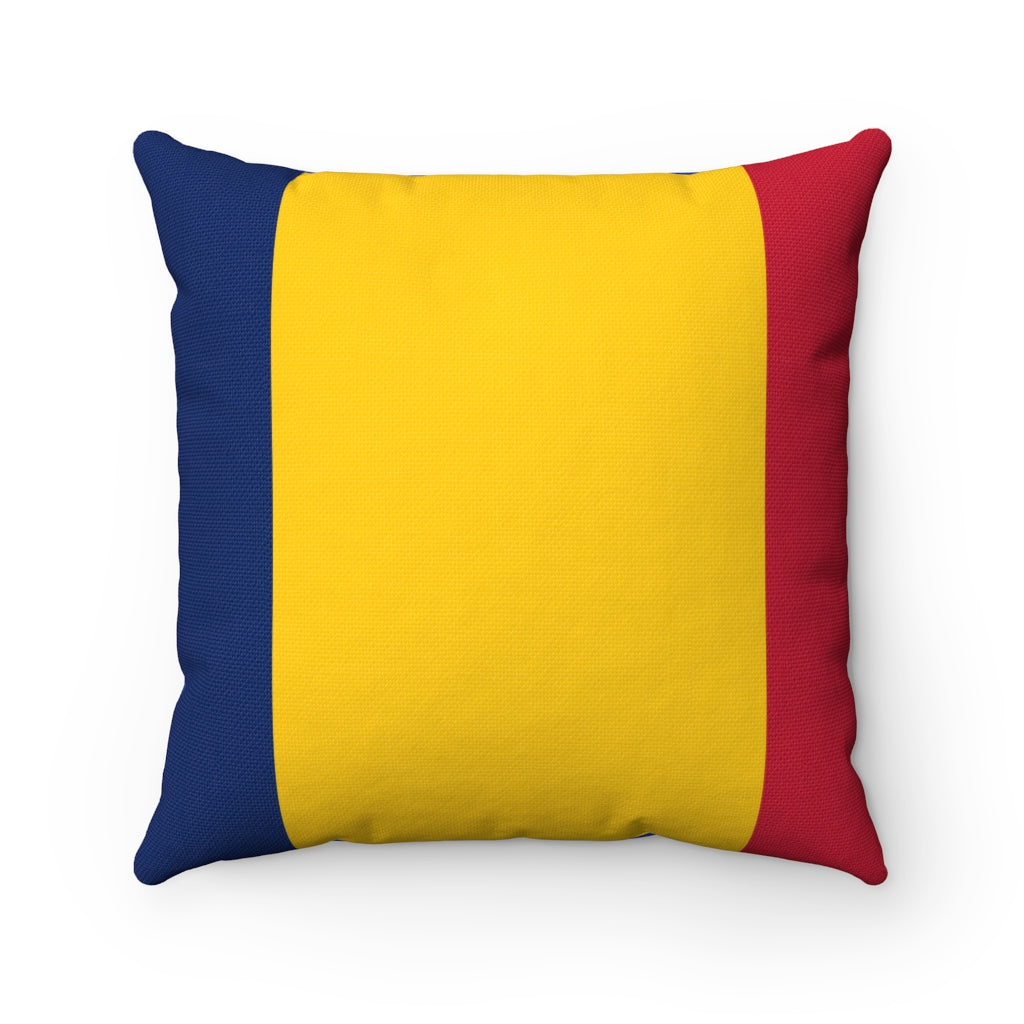 Chad flag Spun Polyester Square Pillow