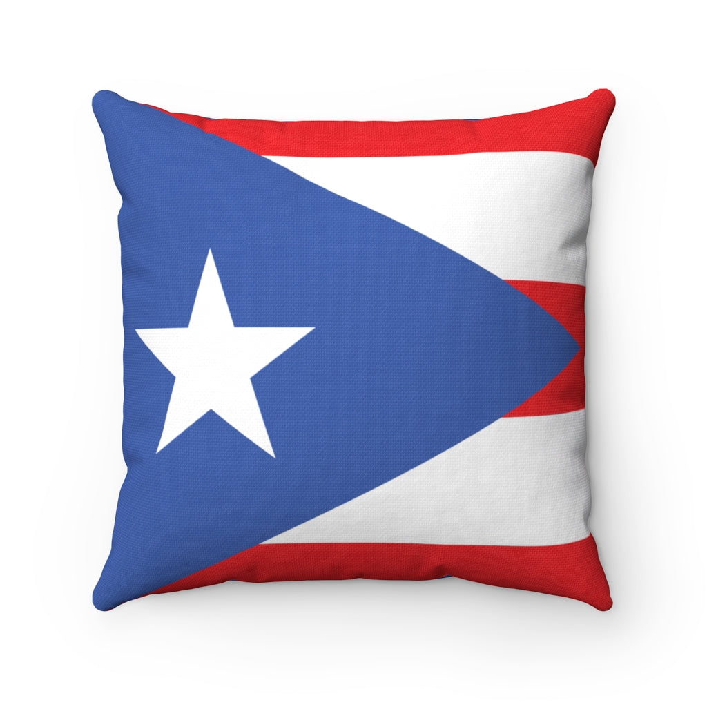 Puerto Rico flag Spun Polyester Square Pillow