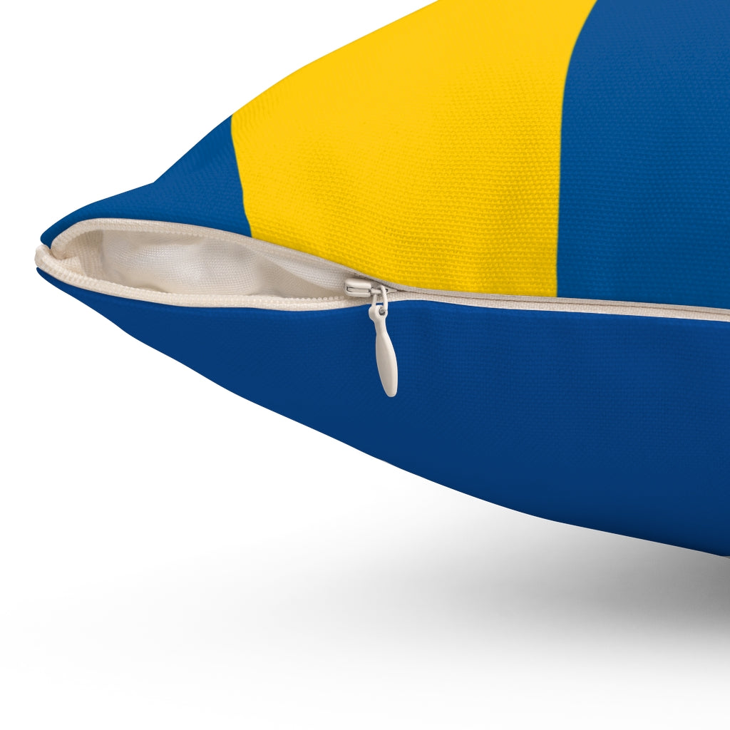 Sweden flag Spun Polyester Square Pillow