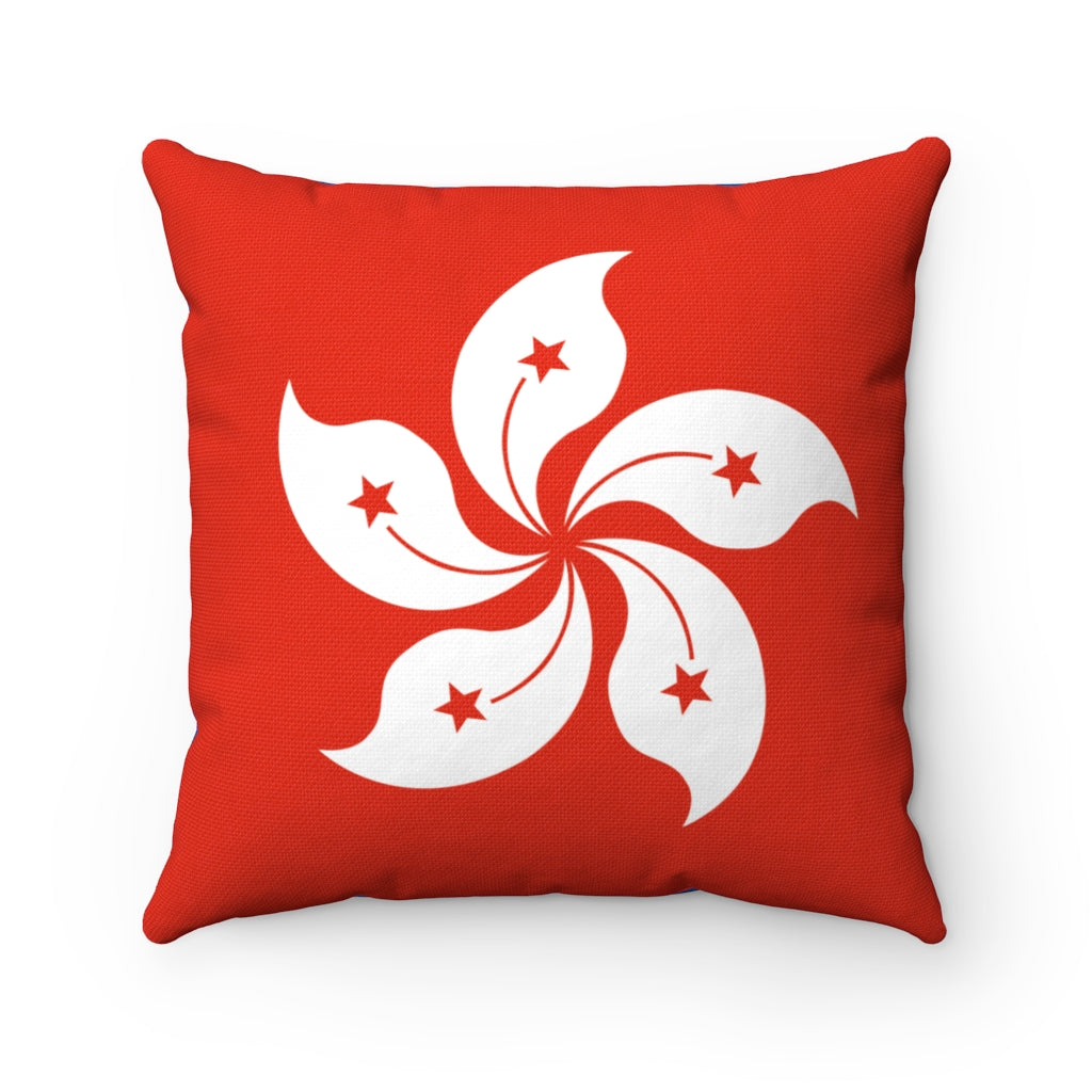 HONG KONG Spun Polyester Square Pillow