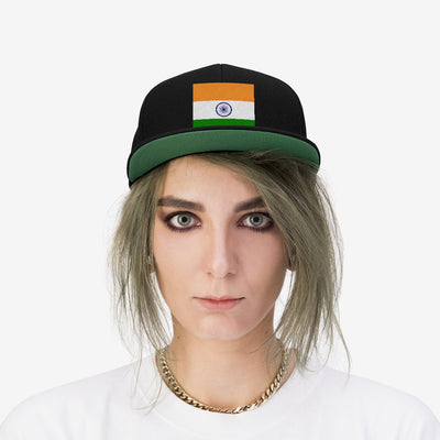 INDIA Unisex Flat Bill Hat