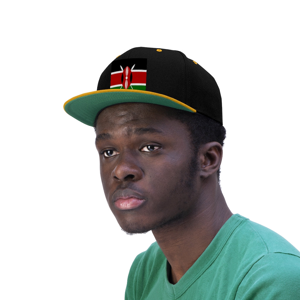 KENYA Unisex Flat Bill Hat