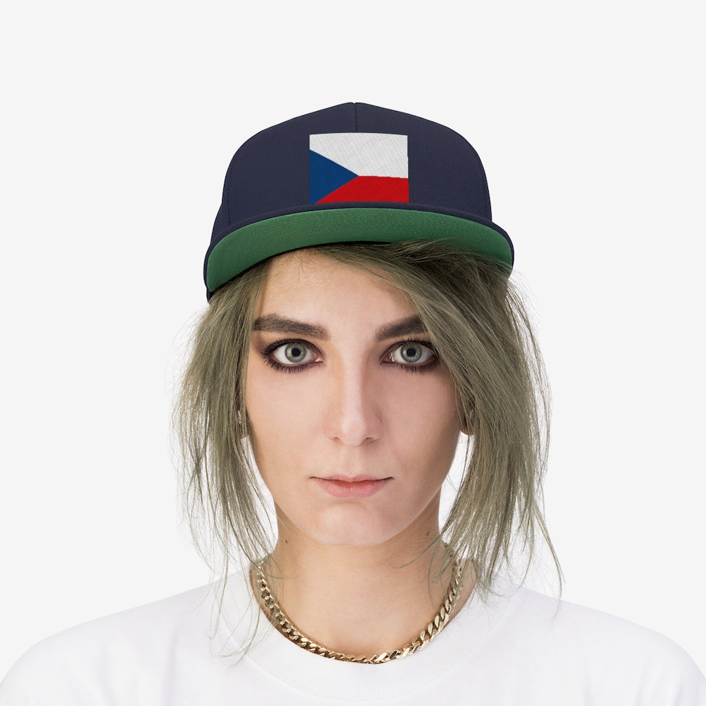 CZECH REPUBLIC Unisex Flat Bill Hat