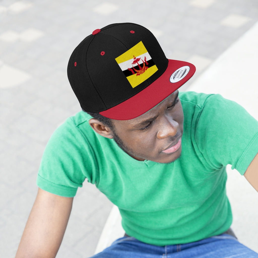 BRUNEI Unisex Flat Bill Hat