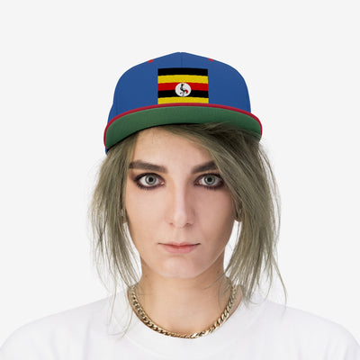 UGANDA Unisex Flat Bill Hat