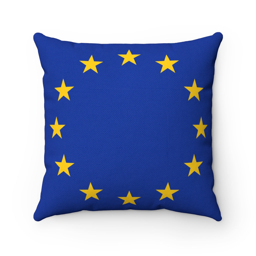 Europe flag Spun Polyester Square Pillow