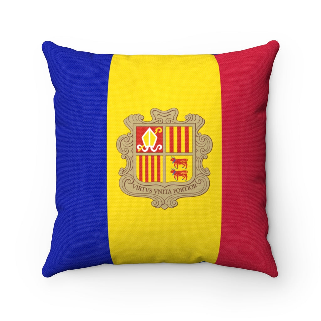 Andora flag Spun Polyester Square Pillow