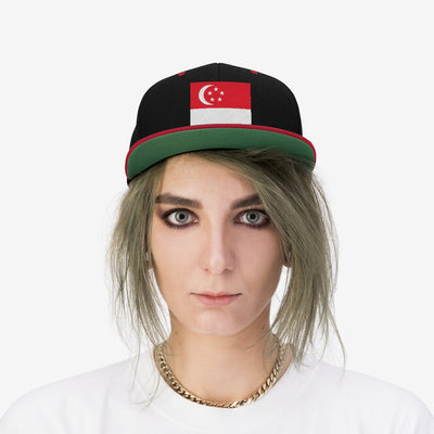 SINGAPORE Unisex Flat Bill Hat