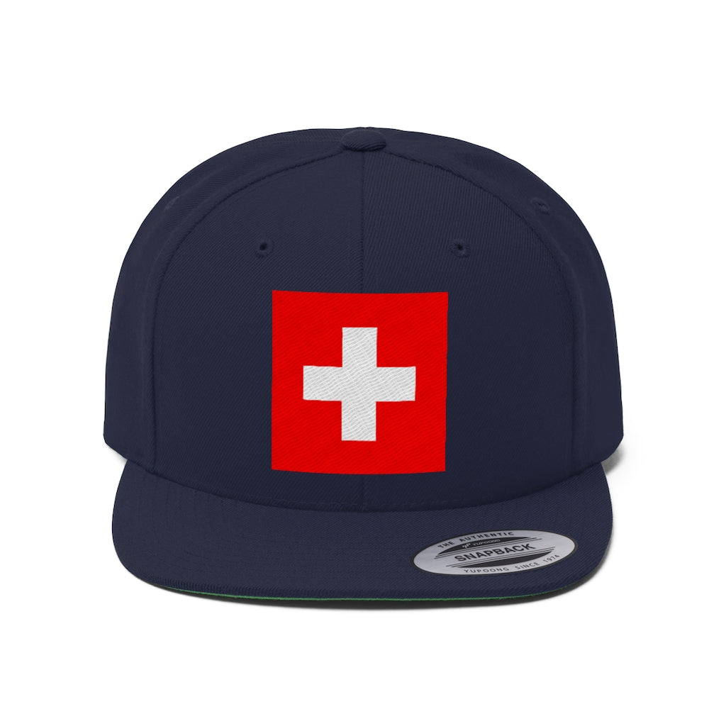 SWITZERLAND Unisex Flat Bill Hat