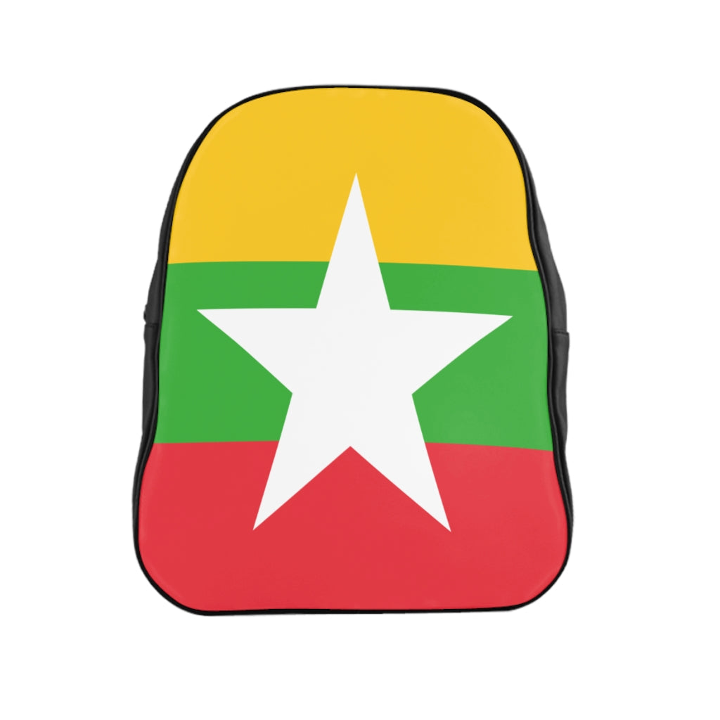 MYANMAR FLAG School Backpack