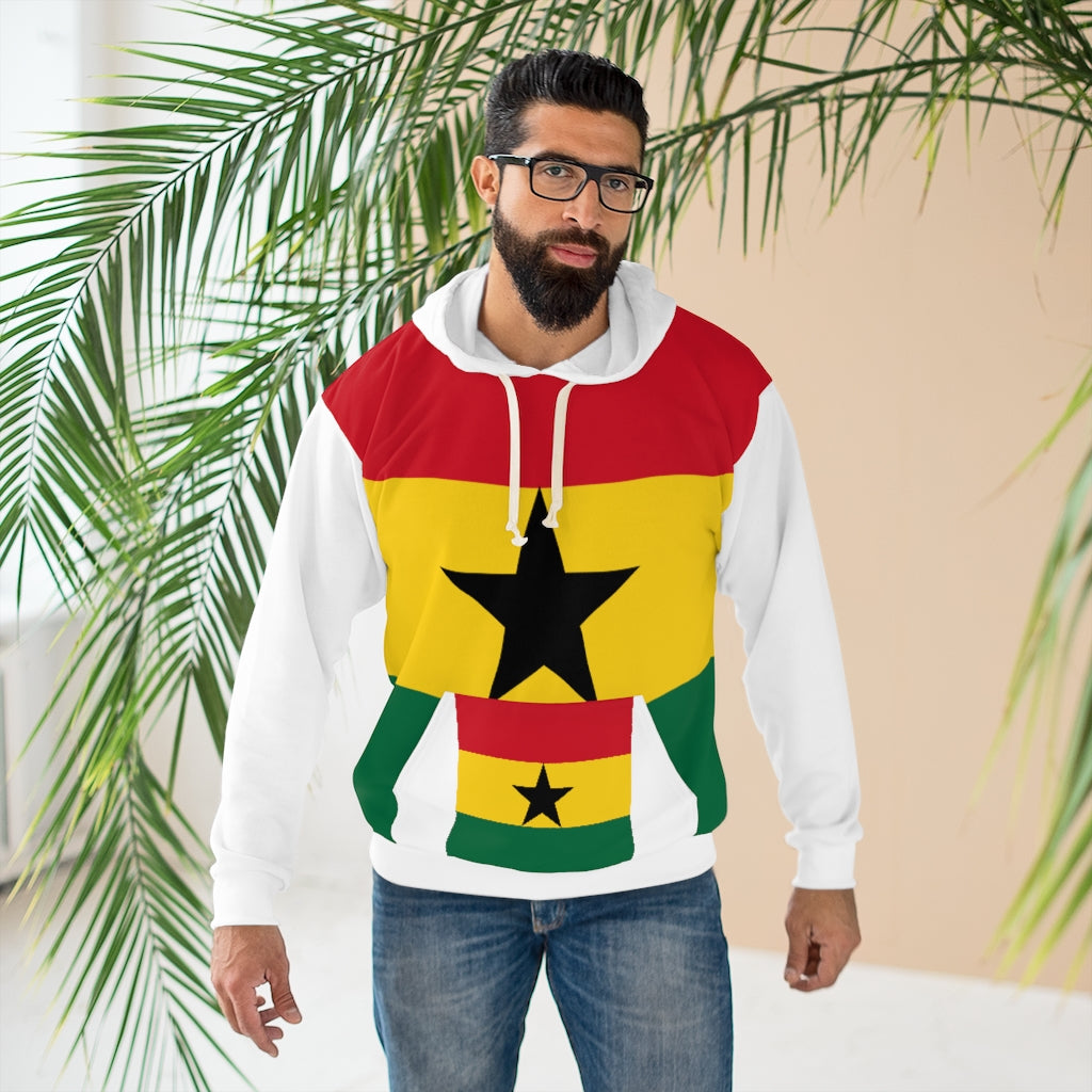 Ghana AOP Unisex Pullover Hoodie