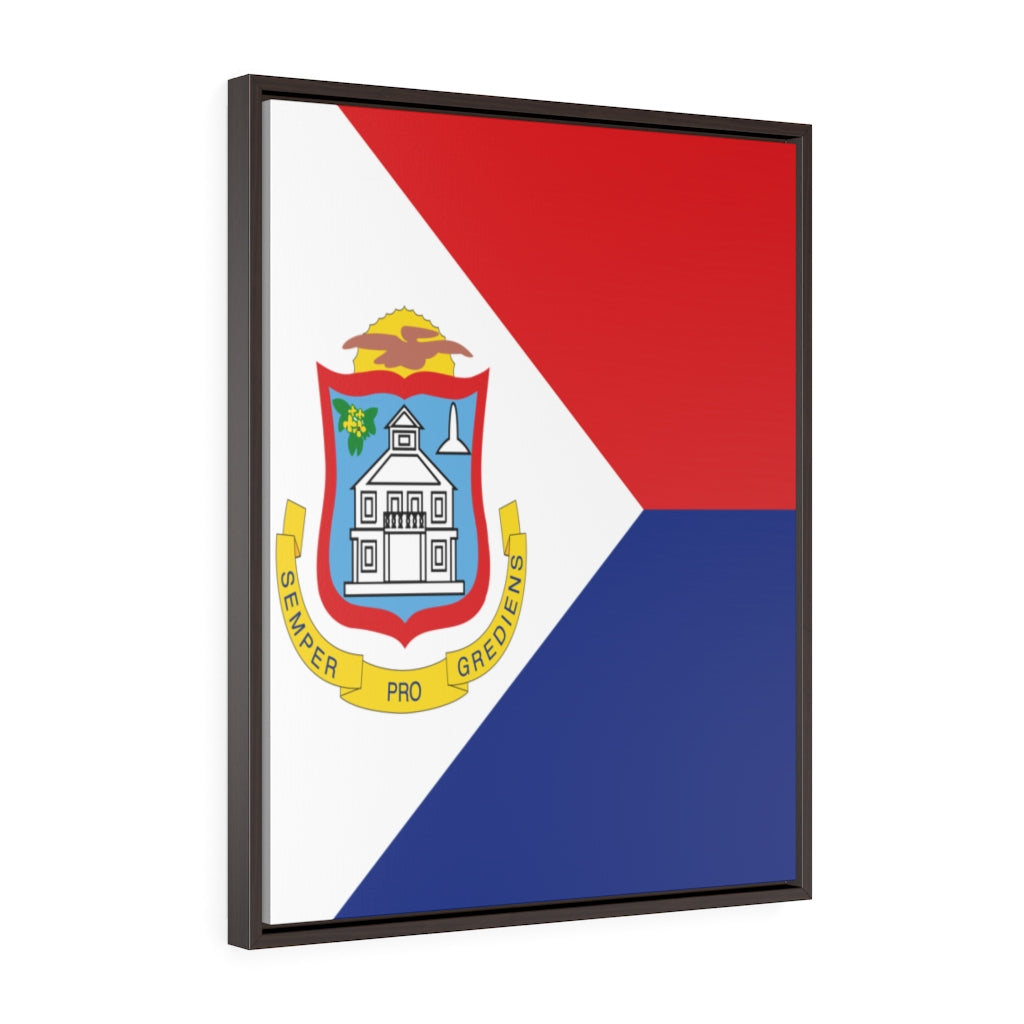 ST MAARTEN Vertical Framed Premium Gallery Wrap Canvas