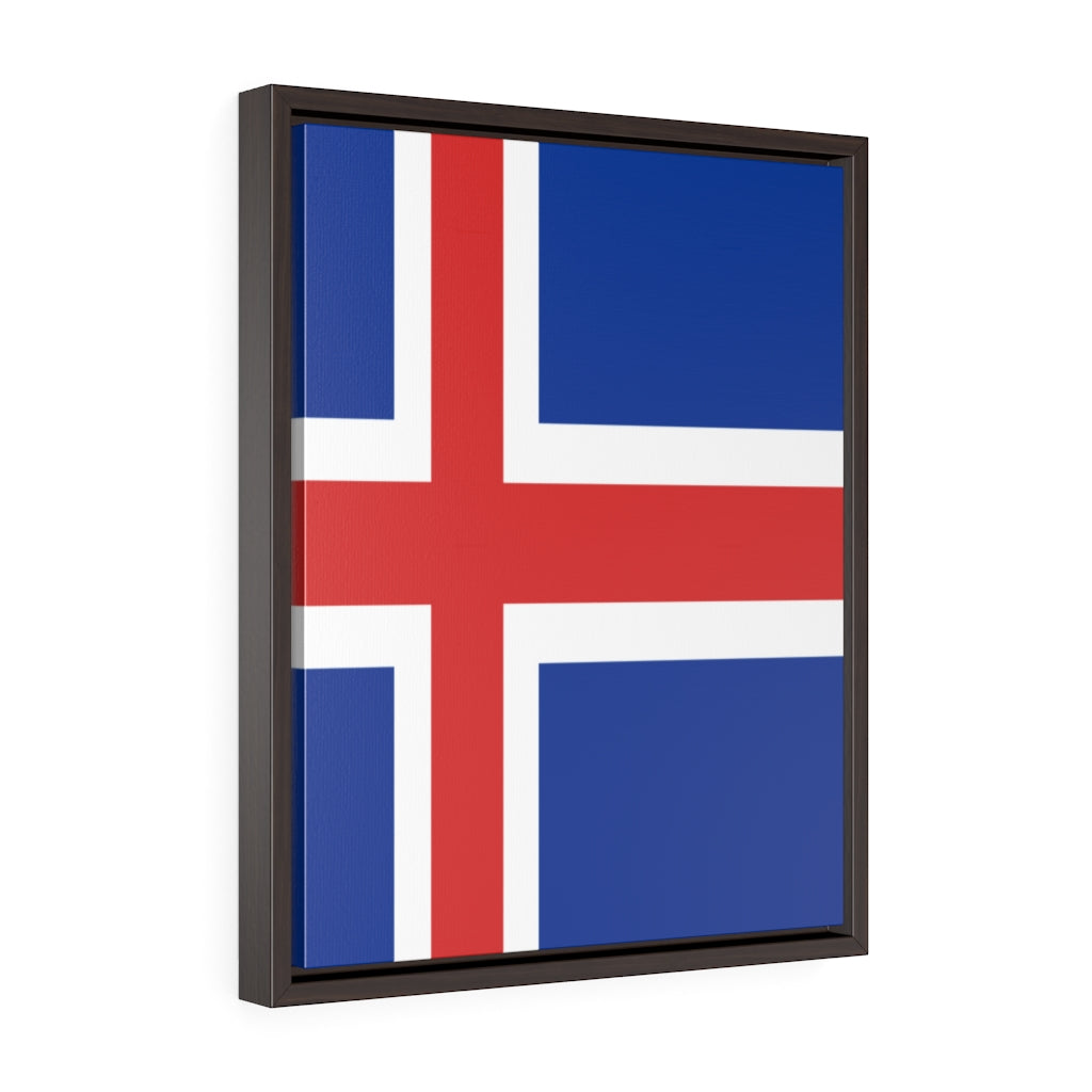 ICELAND Vertical Framed Premium Gallery Wrap Canvas