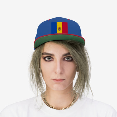 MOLDOVA Unisex Flat Bill Hat