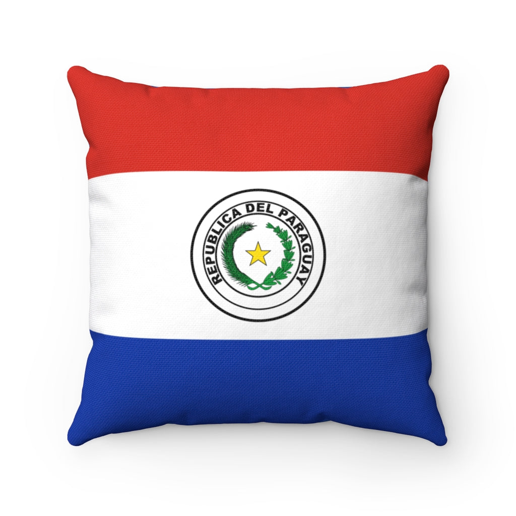 Paraguay flag Spun Polyester Square Pillow