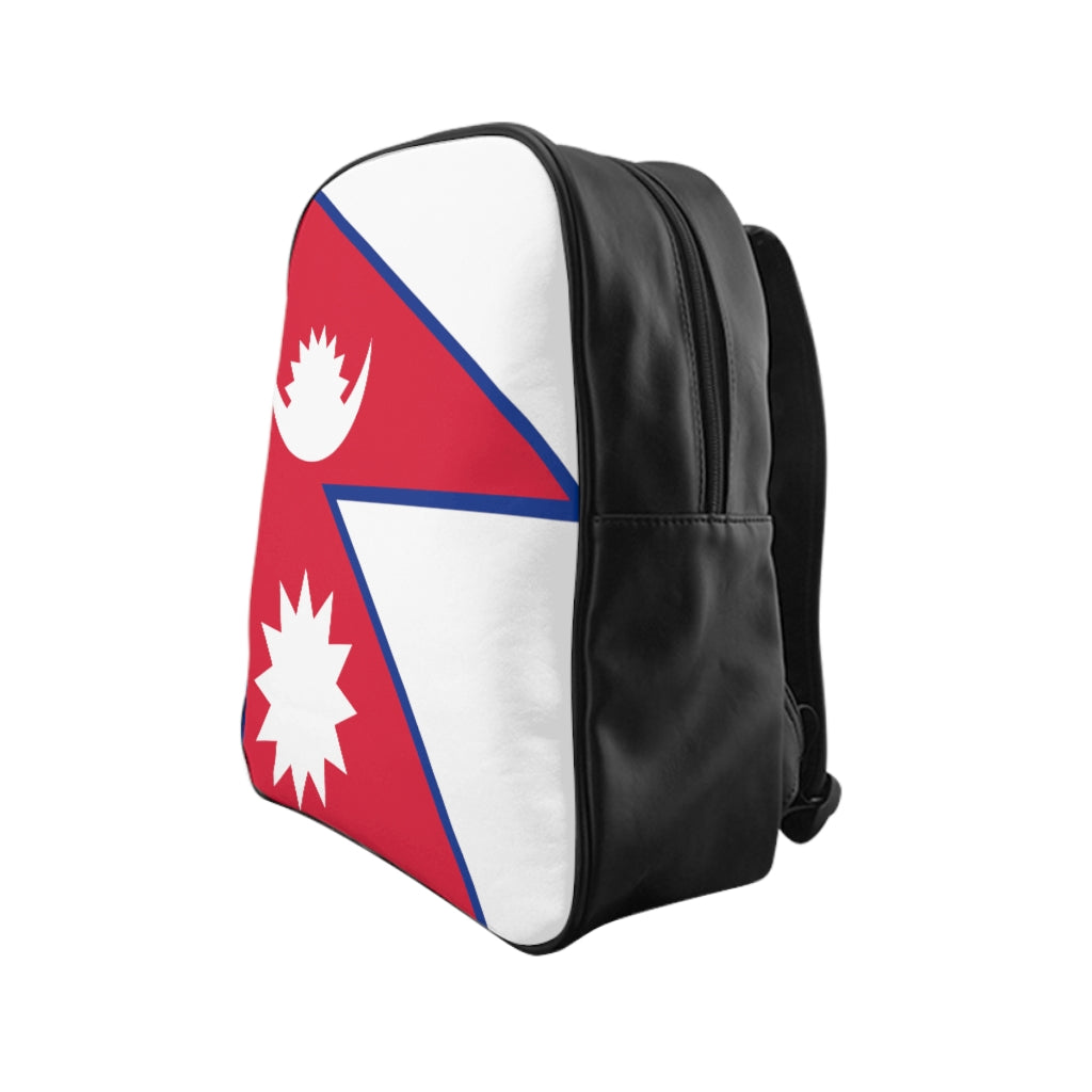 NEPAL FLAG School Backpack