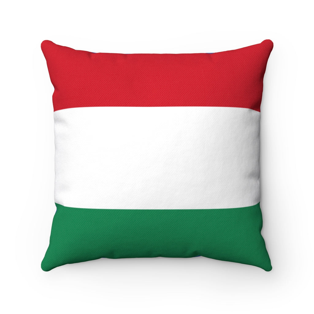 Hungary flag Spun Polyester Square Pillow