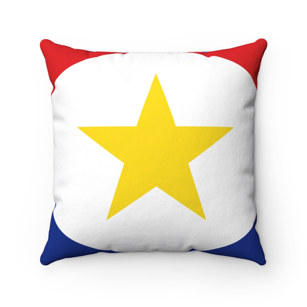 Saba flag Spun Polyester Square Pillow