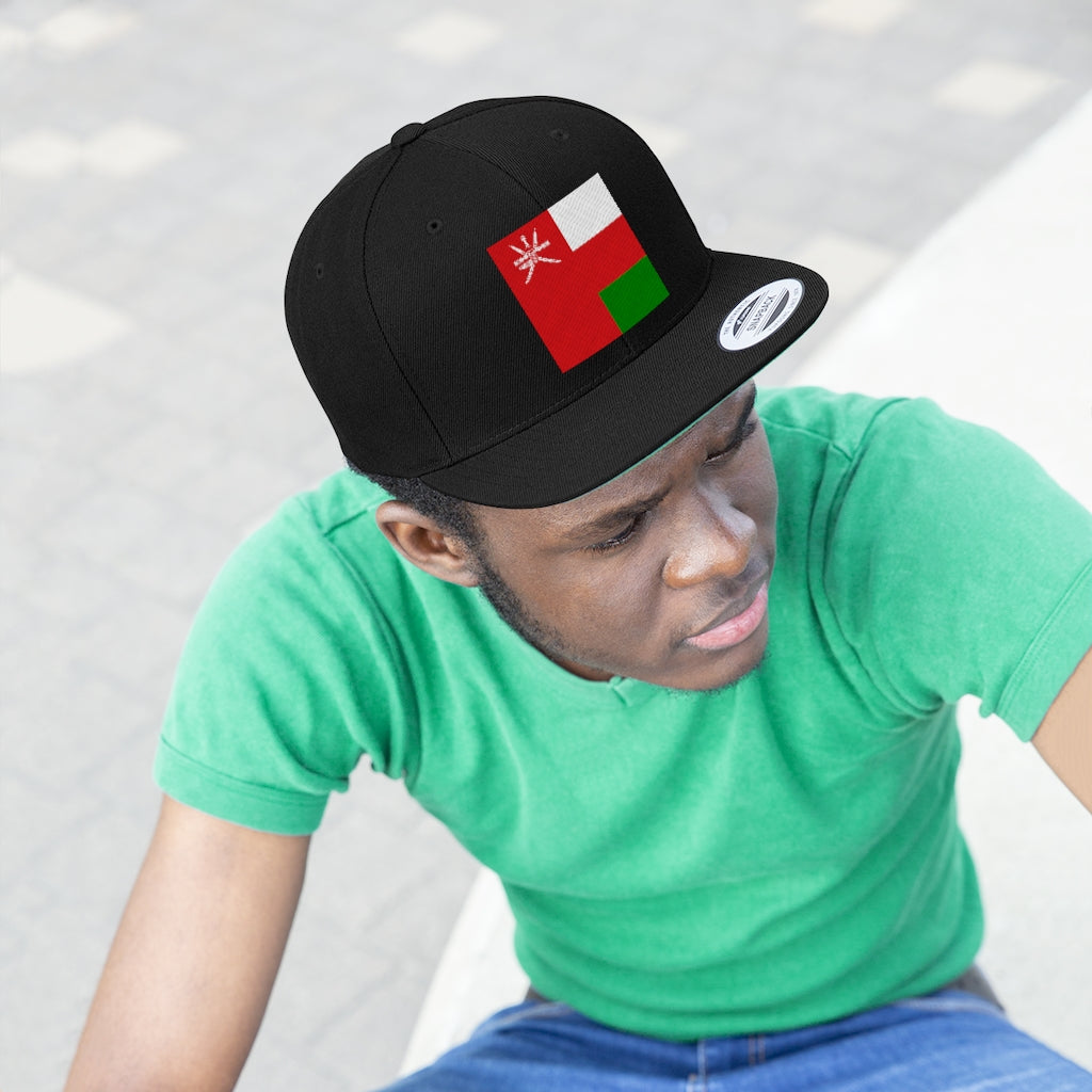 OMAN Unisex Flat Bill Hat