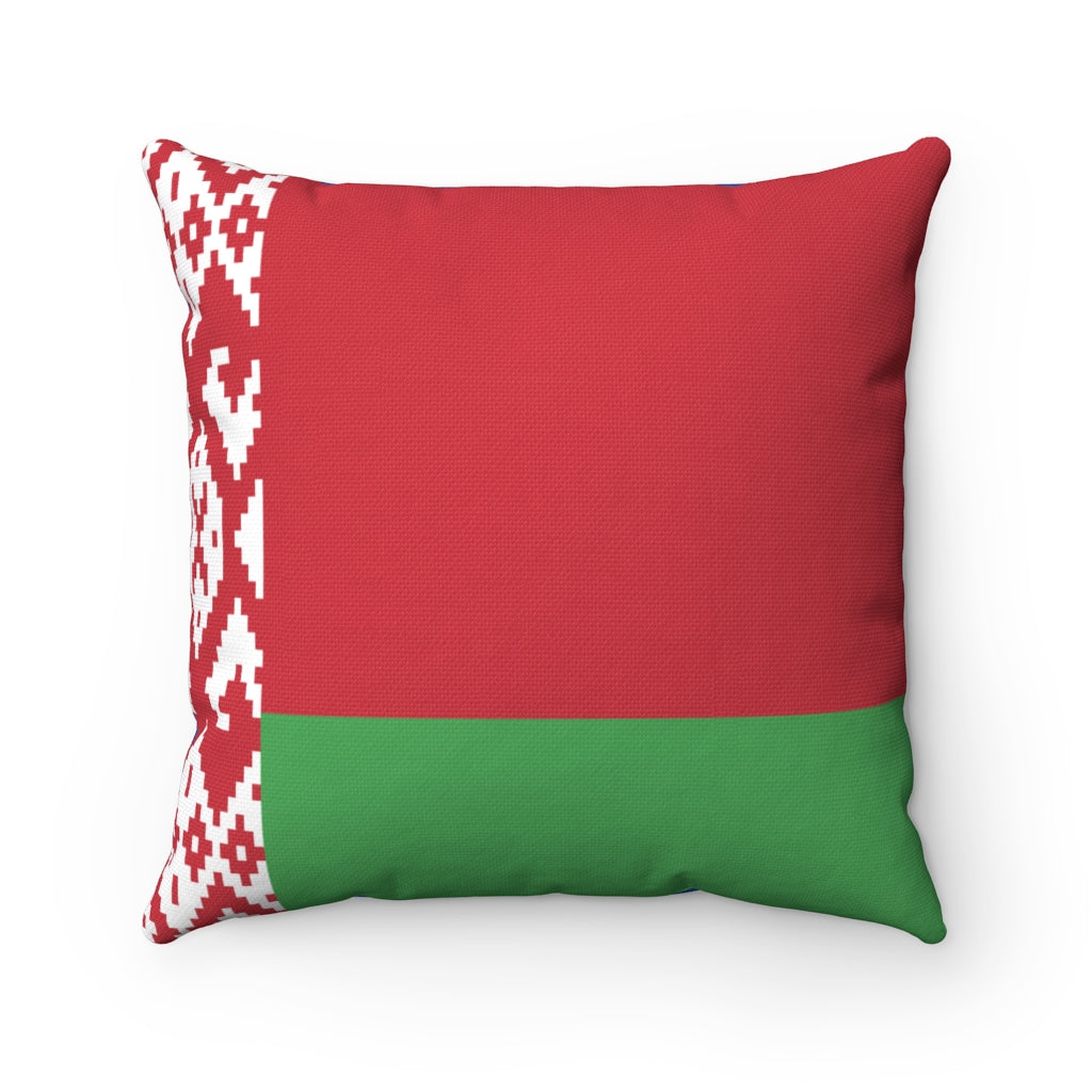 Belarus flag Spun Polyester Square Pillow