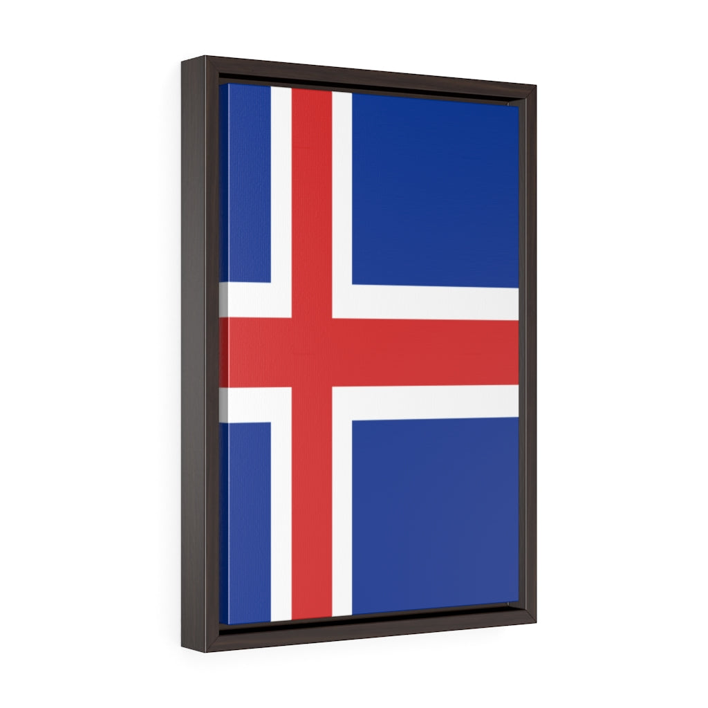 ICELAND Vertical Framed Premium Gallery Wrap Canvas