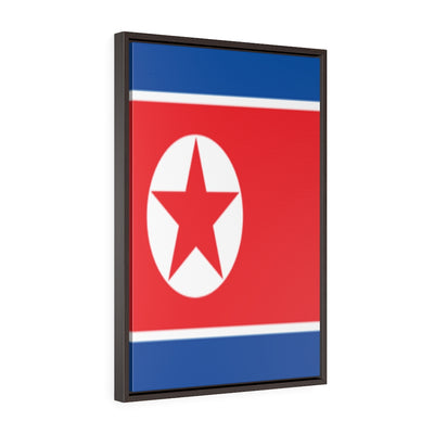 NORTH KOREA Vertical Framed Premium Gallery Wrap Canvas