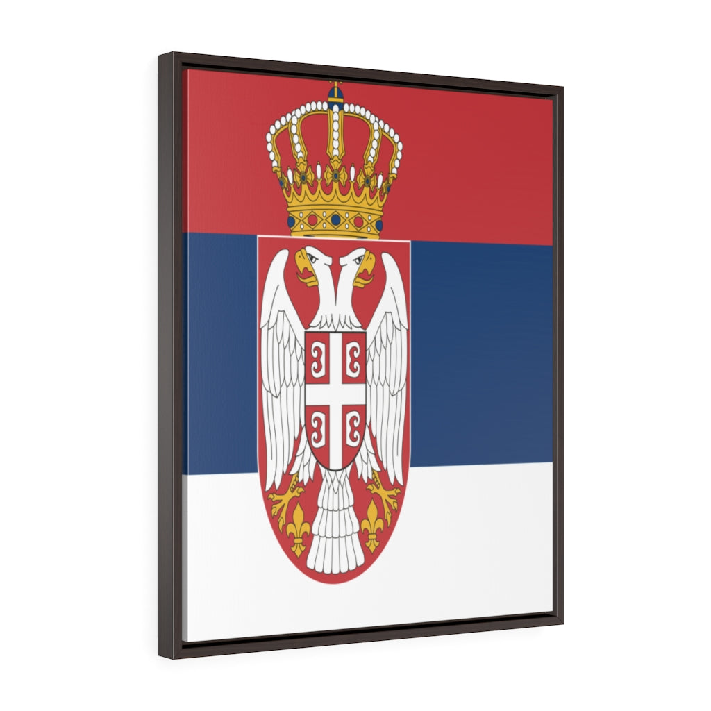 SERBIA Vertical Framed Premium Gallery Wrap Canvas