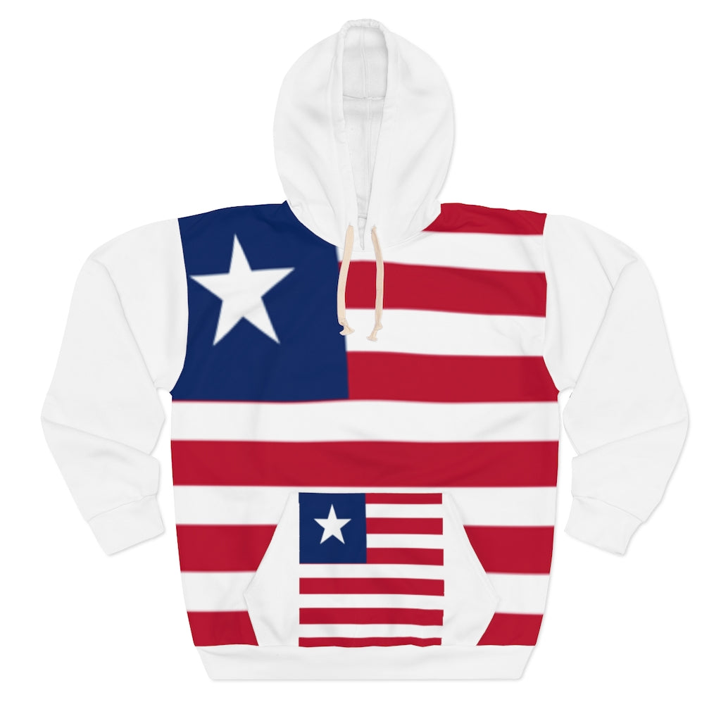 Liberia AOP Unisex Pullover Hoodie