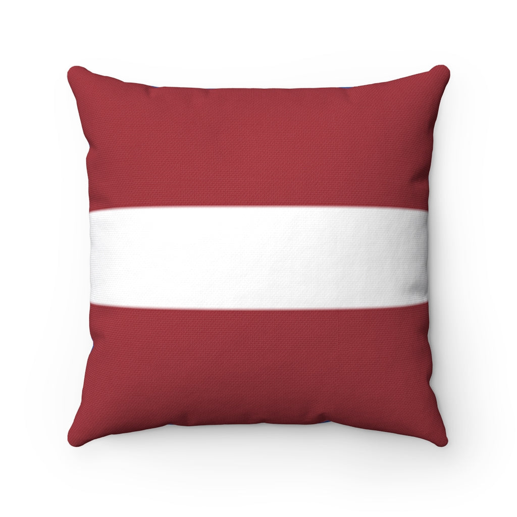 Latvia flag Spun Polyester Square Pillow