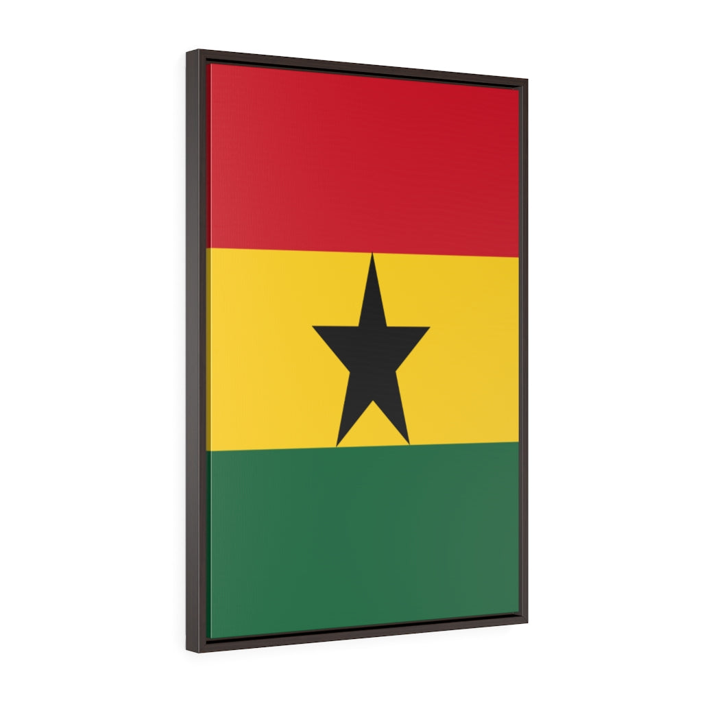 GHANA Vertical Framed Premium Gallery Wrap Canvas