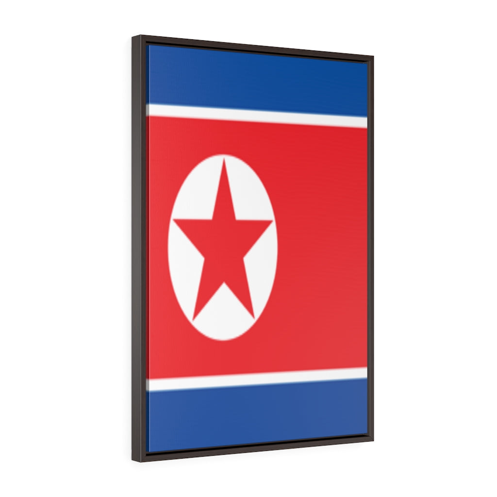 NORTH KOREA Vertical Framed Premium Gallery Wrap Canvas