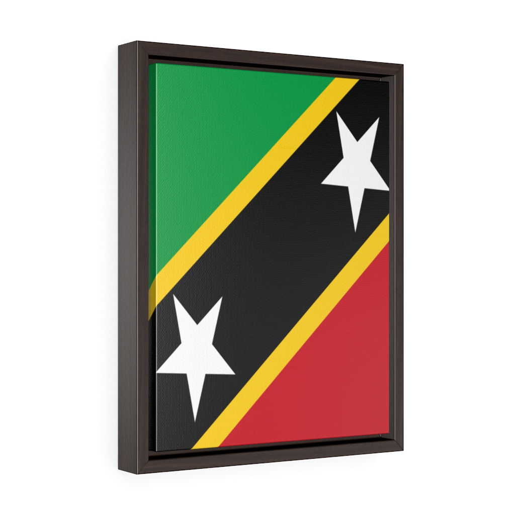 SAINT KITTS AND NEVIS Vertical Framed Premium Gallery Wrap Canvas