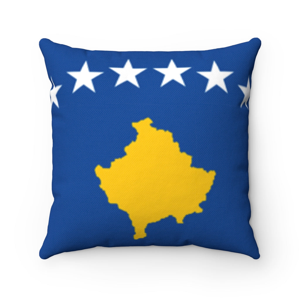 Kosovo flag Spun Polyester Square Pillow