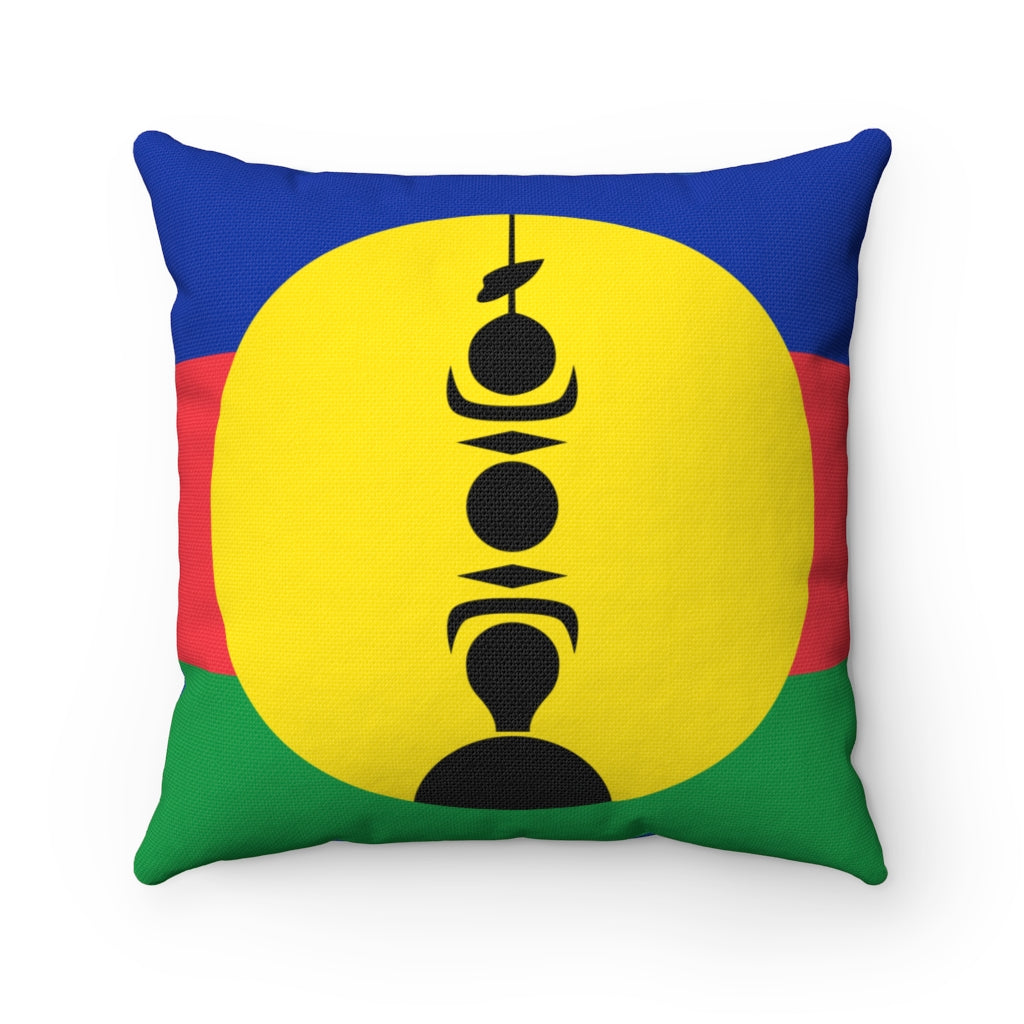 New Caledonia Flag Spun Polyester Square Pillow