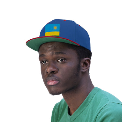 RWANDA Unisex Flat Bill Hat