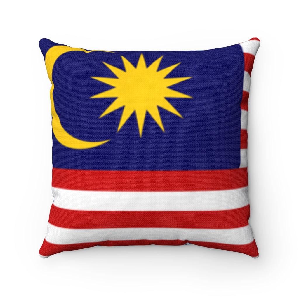 Malaysia flag Spun Polyester Square Pillow