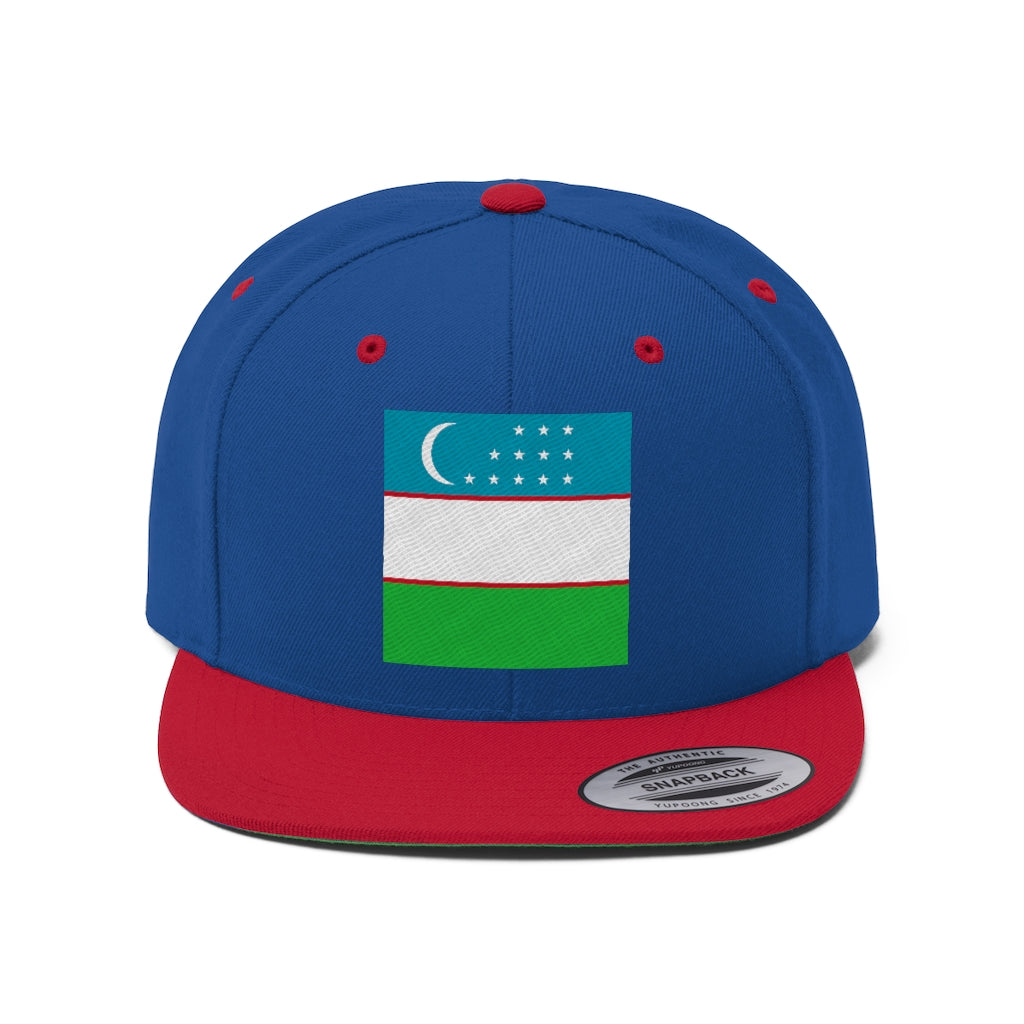 UZBEKISTAN Unisex Flat Bill Hat