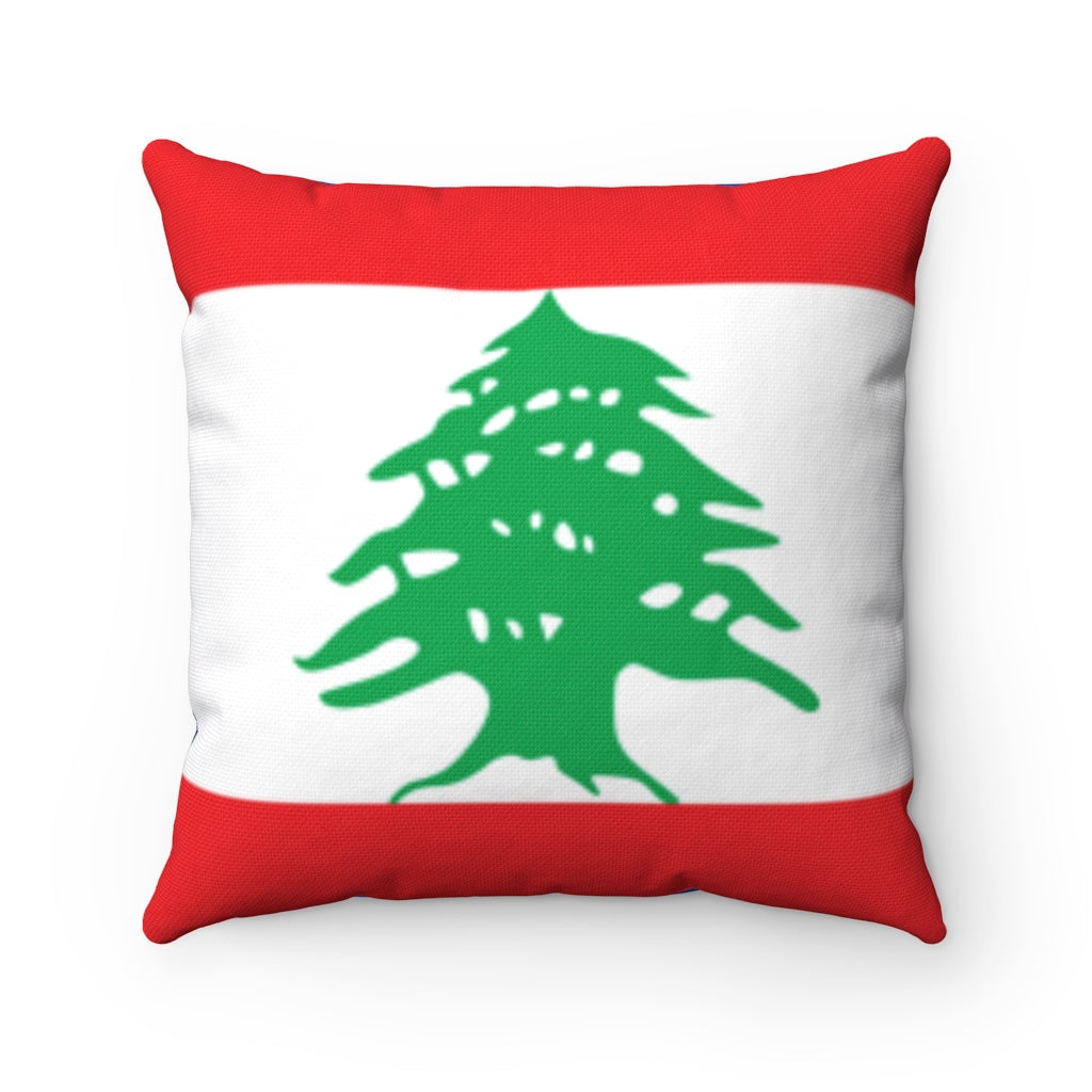 Lebanon flag Spun Polyester Square Pillow