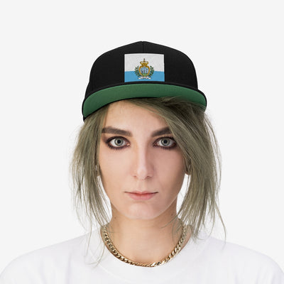 SAN MARINO Unisex Flat Bill Hat