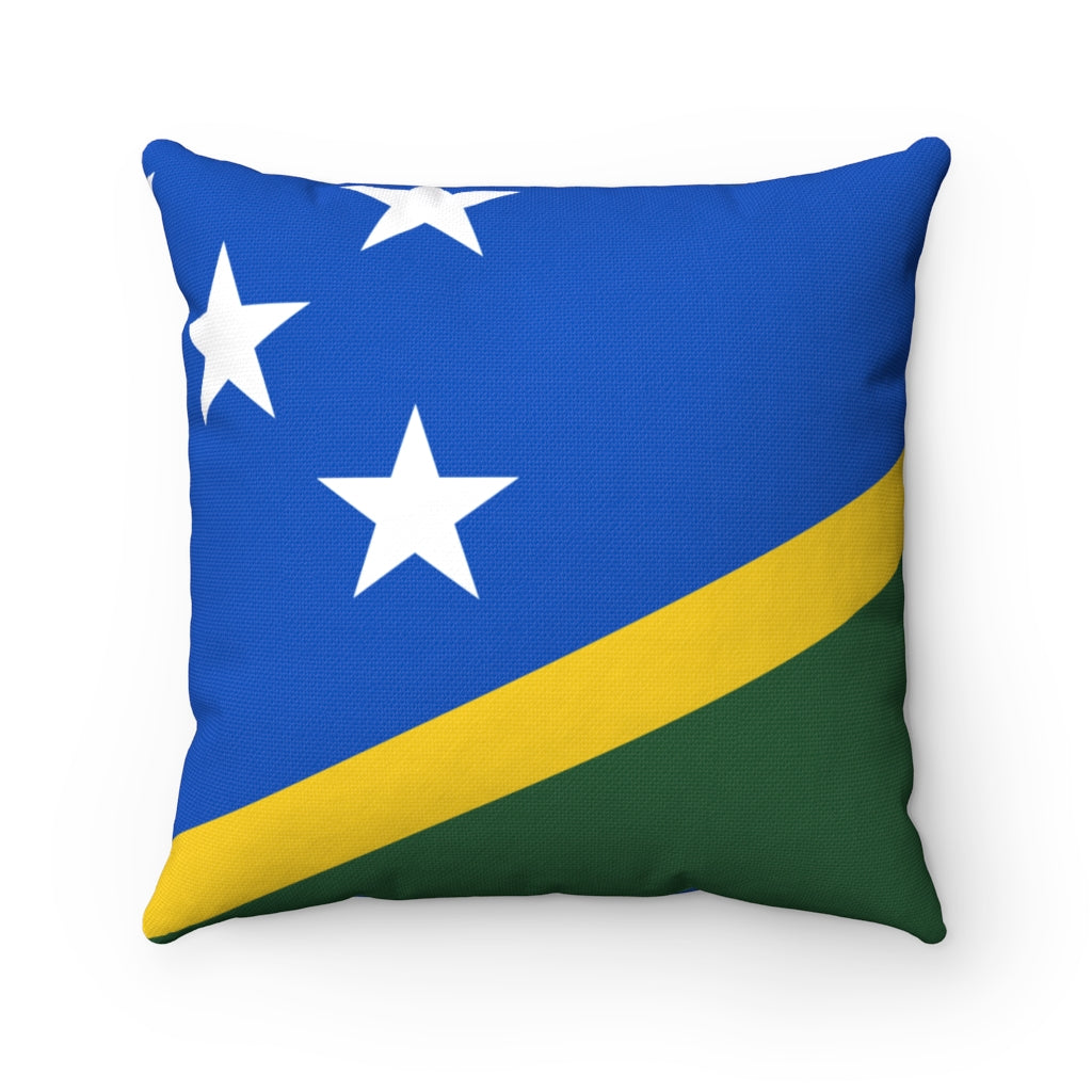 Solomon Islands flag Spun Polyester Square Pillow