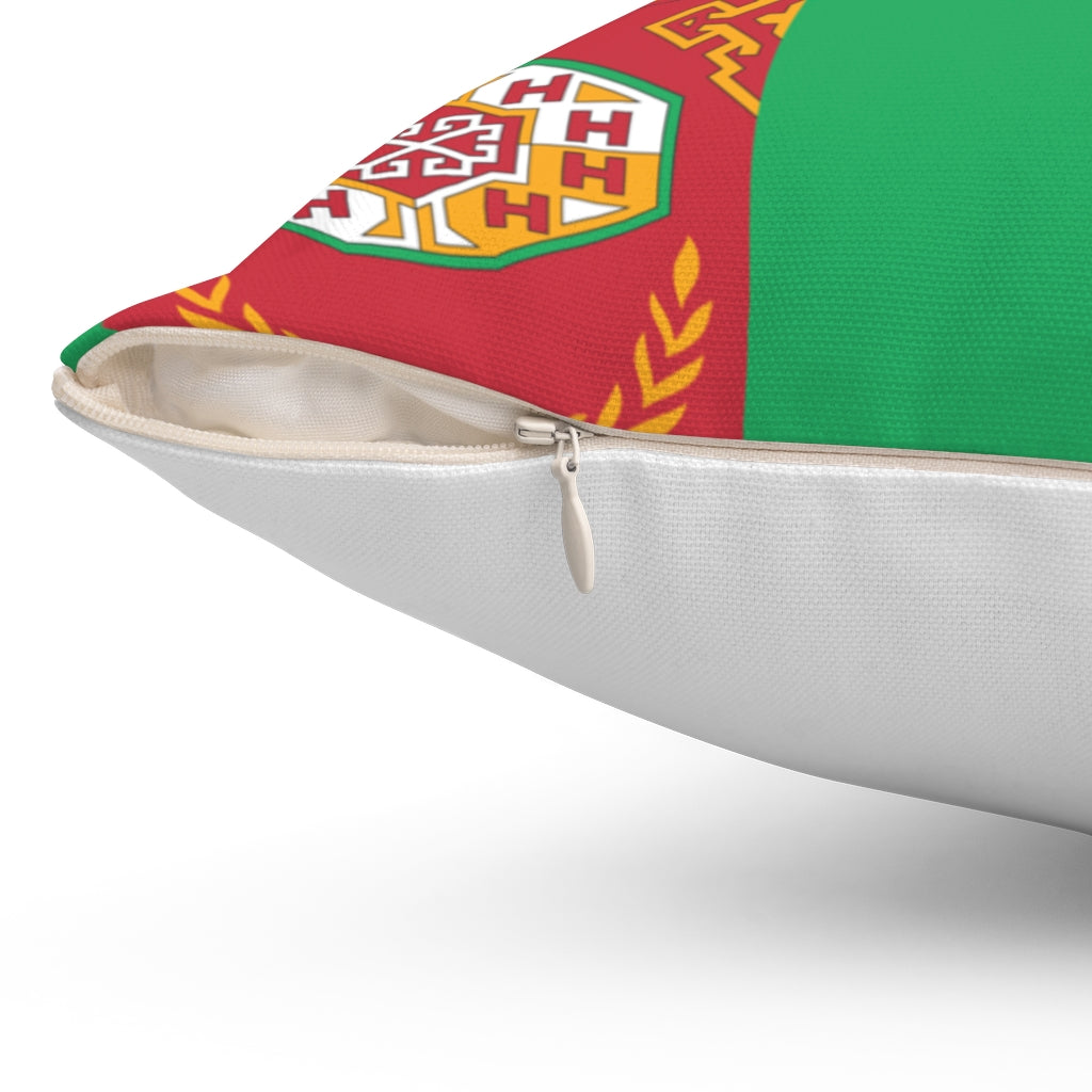 Turkmenistan flag Spun Polyester Square Pillow