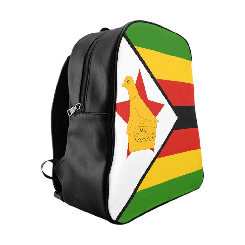 ZIMBABWE FLAG School Backpack