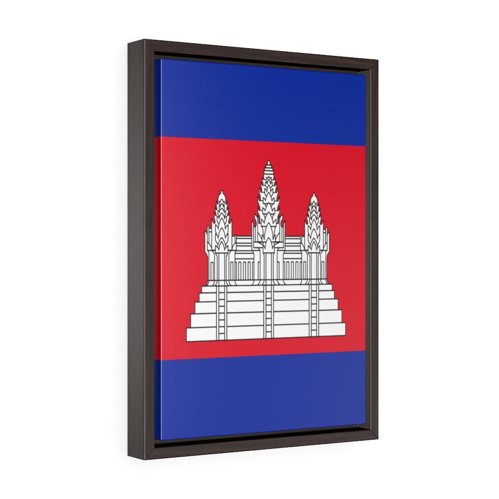 CAMBODIA Vertical Framed Premium Gallery Wrap Canvas