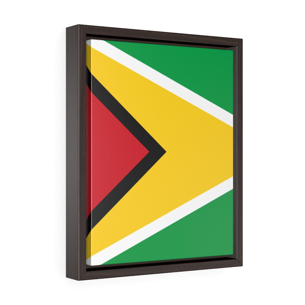 GUYANA Vertical Framed Premium Gallery Wrap Canvas