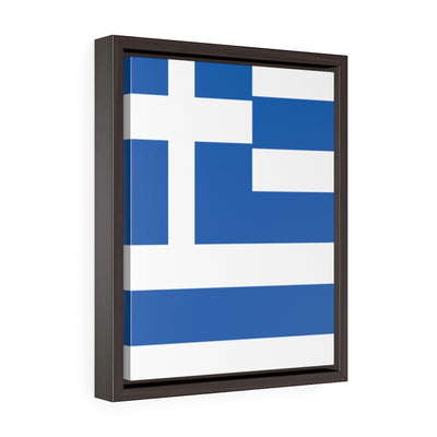 GREECE Vertical Framed Premium Gallery Wrap Canvas